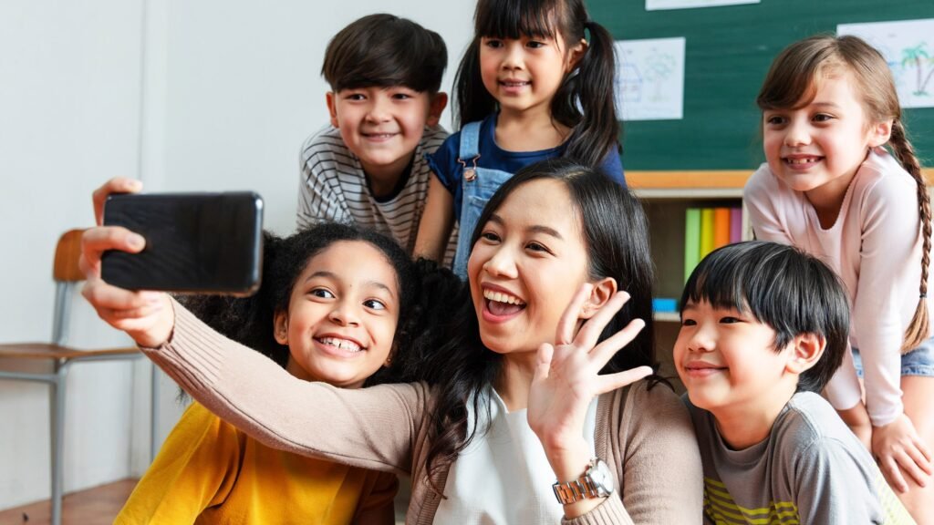 Middle School Teachers on TikTok with students
